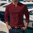 thumbnail image 2 of RUTAYY Men's T-Shirts Corduroy Casual Slim Fit Long Sleeve Tee Shirts Solid Color Basic Tops Business Daily Wear Classic Seaside Tees, 2 of 5