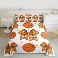 thumbnail image 2 of Homewish Cute Ribbon Bowknot Full Size Comforter Sets,Basketball Sport Lovers Bedding Comforter Set,White Orange Bedding Sets For Kids,Breathable Home Decor Reversible,3-Piece, 2 of 8