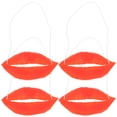 thumbnail image 1 of 4pcs Halloween Sausage Mouth Decor Facial Large Funny Red Lip Mouth Props, 1 of 6