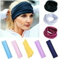 thumbnail image 3 of Franhais Women’s Sport Hairband, Solid Color Strong Absorbs Sweat Workout Headband, Wild Fashion Stretchy Yoga Hairband, 3 of 6
