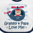 thumbnail image 4 of Inktastic Grammy and Papa Love Me Boys Baby Bib, 4 of 4
