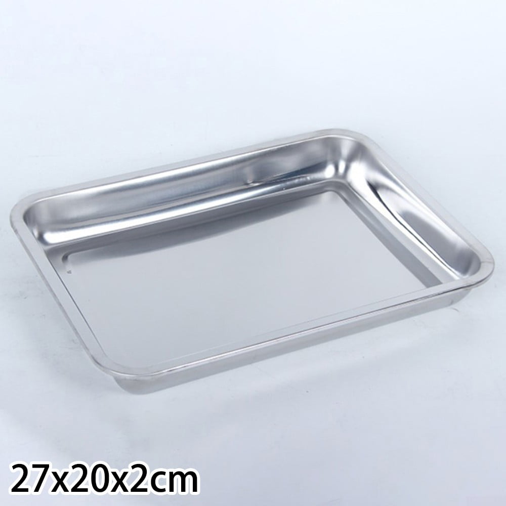 1 Pc Stainless Steel Rectangle Baking Sheet Pan For Toaster Oven Cookie Baking 