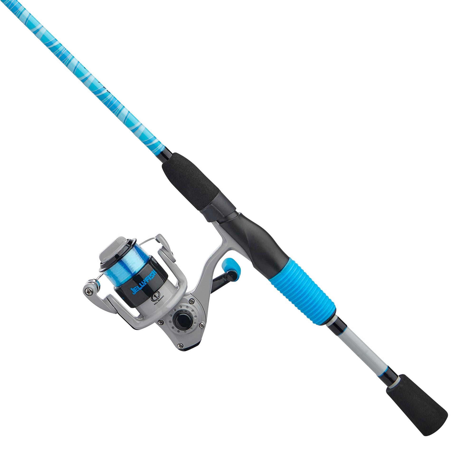 Shakespeare Jellyfish 5'6" Spinning Fishing Rod and Reel Combo, Blue