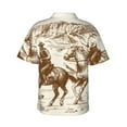 thumbnail image 3 of Balery Western Desert Cowboys1 Print Men's Hawaiian Shirts Short Sleeve Beach Shirt Relaxed Fit Vacation Button Down Shirts-Medium, 3 of 9