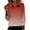 Red, variant on Blouses for Women 3/4 Length Sleeve Lapel Fashion Gradient Color Pullover Tops Spring Summer Basic Casual T Shirts