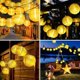thumbnail image 4 of Guirnaldas de luces solares para exteriores, 6,5 m, 30 LED, farol para exteriores, luces de hadas, impermeables, 8 modos de luz, decoración para jardín, terraza, balcón, patio, fiesta, cálido, 4 of 5