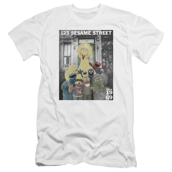 Sesame Street - Best Address - Premium Slim Fit Short Sleeve Shirt - Large
