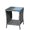 Grey, variant on Tcbosik 2-Tier Rattan End Table with Glass Top, Outdoor Side Table, 19.2 Inch Square Accent Table for Balcony, Patio, Garden, Deck, Lawn, Space Saving, Brown