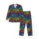 thumbnail image 1 of Balery Magical Mushrooms and Flowers Pijama para Hombre de Dos Piezas con Manga Larga, Conjunto de Dormir y Descanso Suave con Bolsillos-X-Large, 1 of 7