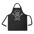 thumbnail image 2 of HATIART Funny Sayings about Cooking Real Man Cook Home Kitchen Apron for Women Men with Pockets, Unisex Adjustable Bib Apron for Cooking Baking Gardening, 2 of 2