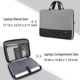 thumbnail image 3 of Funda para portátil Ytonet de 17,3 pulgadas, resistente al agua con asa, color gris, 3 of 7