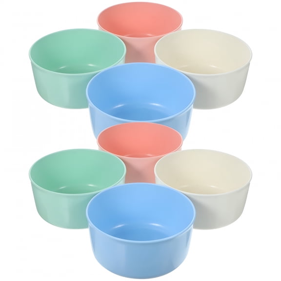 ACDANC Toddler Plate and Bowl Set Wheat Straw 8Pcs Assorted Color