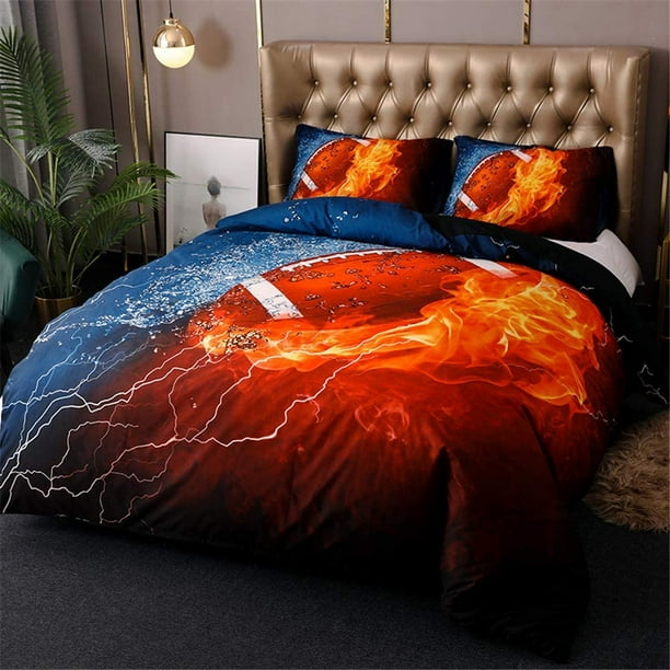 Mozeo 3D Football Bedding Duvet Cover Set 2 Piece 1 Duvet Cover 1