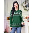 thumbnail image 6 of Women's Ugly Christmas Cardigans Button Down Open Front Knit Pullover Holiday Vacation Long Sleeve Cardigan Sweaters, Green, L, 6 of 7