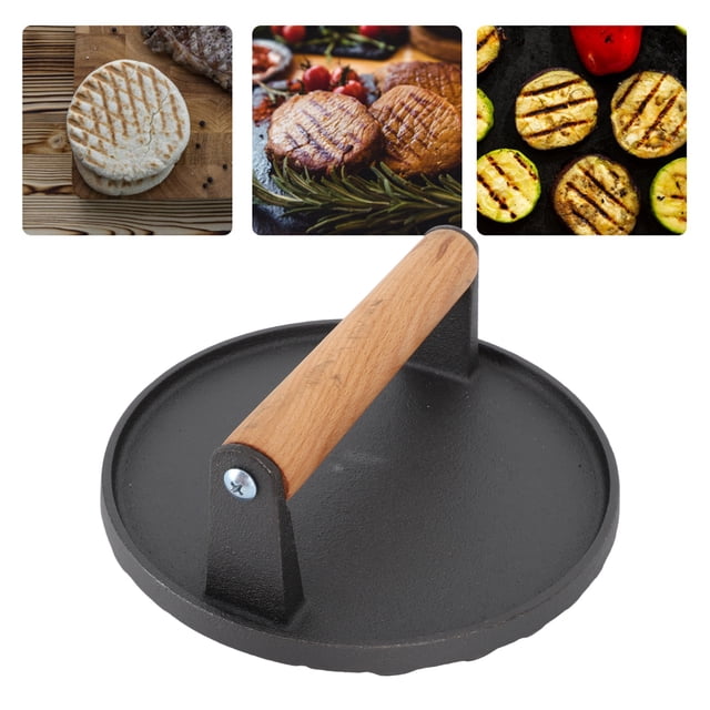 Cast Iron Steak Press Durable BBQ Grill Meat Weight for Outdoor Activities