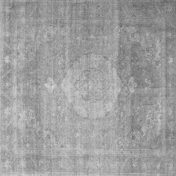 Ahgly Company Indoor Square Persian Gray Traditional Area Rugs, 7' Square