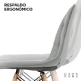 thumbnail image 2 of Set De Sillas Estilo Eames Tapizadas En Vinipiel Gris GN-PUEC01, 2 of 8