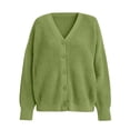 thumbnail image 5 of Meichang Oversized Cardigan Sweaters for Women Open Front Long Sleeve Chunky Cardigan Knit Sweater Fall Winter Soft Button Down Cardigans Green L, 5 of 9