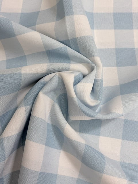1" Checkered Gingham PolyPoplin Fabric by The Yard - 60 Inch Wide for Sewing, Quilting, Tablecloths, Curtains, Apparel, Crafting, DIY Projects