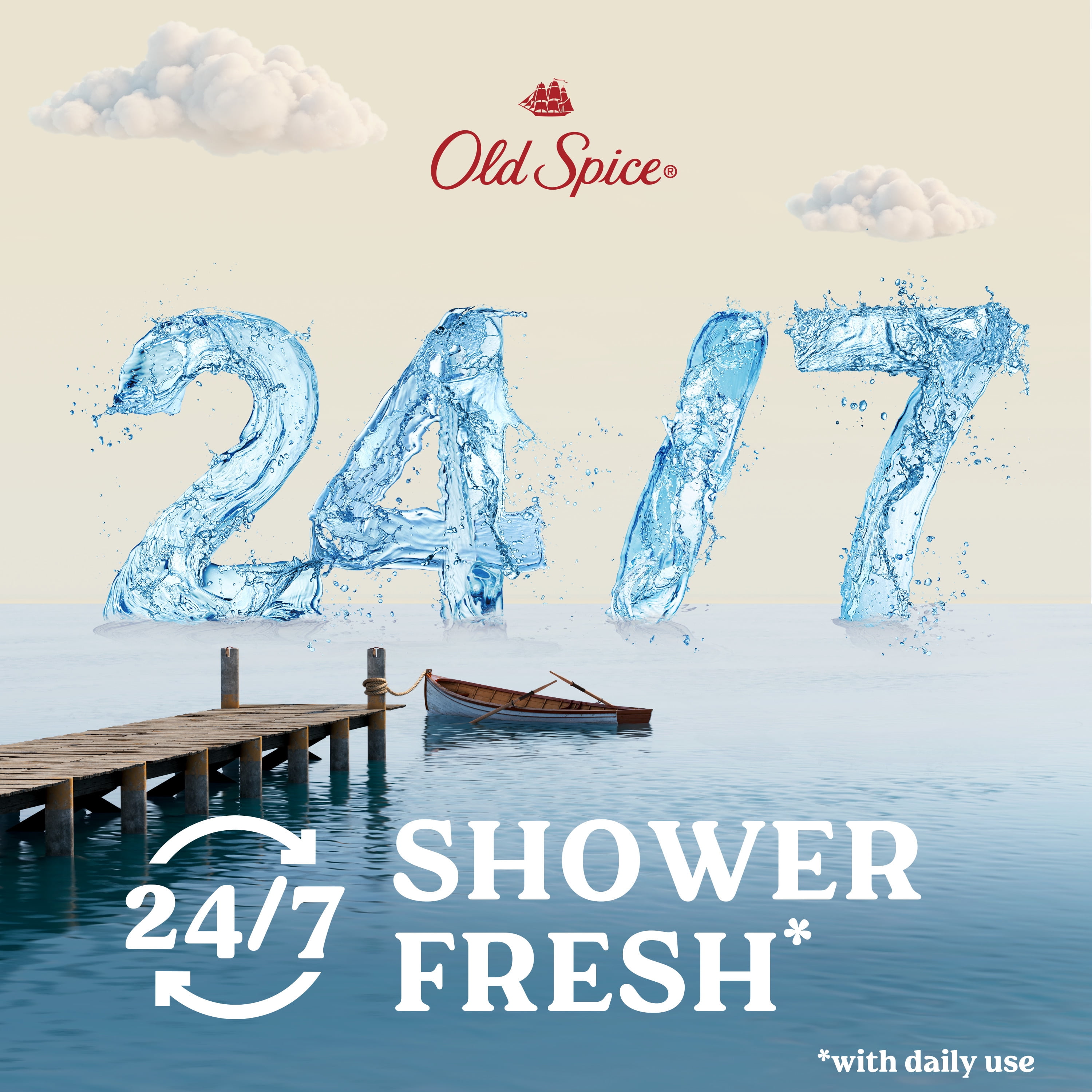 Old Spice Men's Body Wash for Men, Shore Scent, 24/7 Shower Fresh, 18 oz