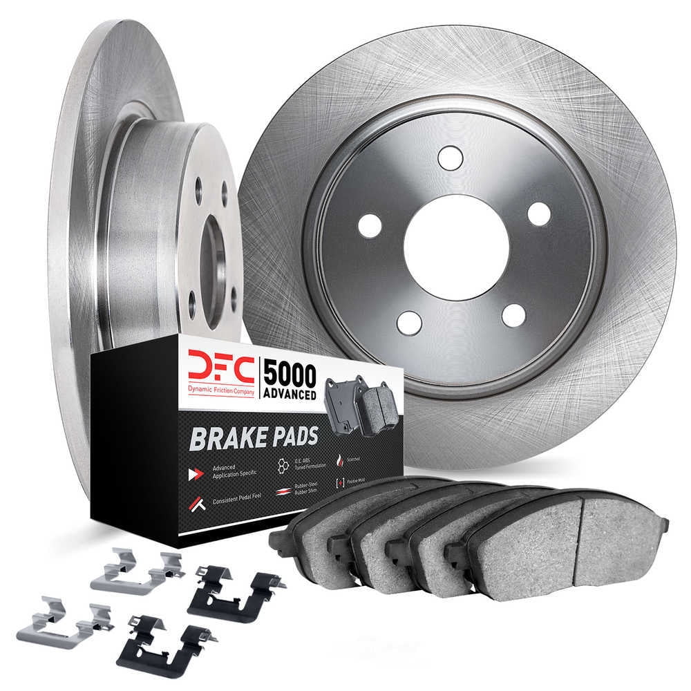 Dynamic Friction Company 6512-73184 DFC Rotors with 5000 Advanced Brake Pads includes Hardware