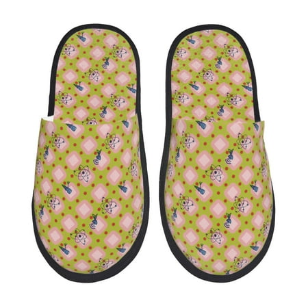 

Qokaie Wireless Antenna Icon1 Print Fuzzy Slippers for Women – Soft Plush Indoor Slippers with EVA Sole Cozy and Comfortable for Home and Travel-Medium