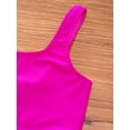 thumbnail image 5 of inlzdz Kids Children Girls Sleeveless Tank Top Gym Workout Dance Crop Top Yoga Modern Dance Athletic Hot Pink 16, 5 of 7