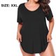 thumbnail image 2 of Camiseta holgada informal de manga corta con cuello de pico y bolsillo de parche para mujer Zhivalor  BST3005933-3, 2 of 8