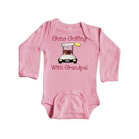 

Inktastic Gone Golfing With Grandpa Gift Baby Boy Long Sleeve Bodysuit