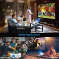 thumbnail image 3 of Proyector Portátil iOS Android Blanco con WiFi y HDMI de 7500 Lúmenes para Cine en Casa y Exteriores, 3 of 8