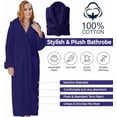 thumbnail image 4 of KAHAF COLLECTION - Terry Cotton Robes for Women and Men, Terry Shawl Collar Bathrobe, One Size, Unisex for Men and Women, 4 of 7