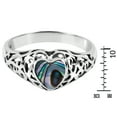 thumbnail image 3 of True Devotion Abalone Shell Heart Sterling Silver Ring-8, 3 of 5
