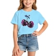 thumbnail image 2 of RMGVDSD Girls T Shirts Summer Fashion Graphic T-Shirt Short Sleeve Crewneck Tops Loose Casual Tees Shirts for Kids 4-6 Years, 2 of 5
