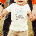 thumbnail image 3 of Fast One Blue Dirt Bike 1st Birthday Shirt for Boys First Bday Dirt Biker Theme Tee Natural Shirt 18 Months, 3 of 5