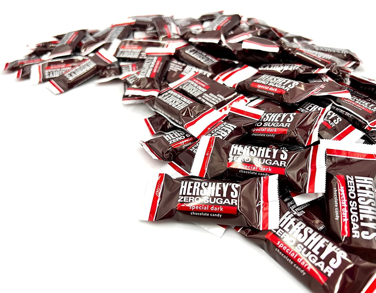 Sugar Free Chocolate - Hershey Sugar Free Special Dark Chocolate - 4 Pound Bag - Bulk Hersheys Zero Sugar - Individually Wrapped Chocolate - Queen Jax