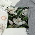 thumbnail image 2 of Vintage Floral Black White Green Cotton Linen Square Throw Waist Pillow Case Decorative Cushion Cover Pillowcase Sofa, 2 of 5