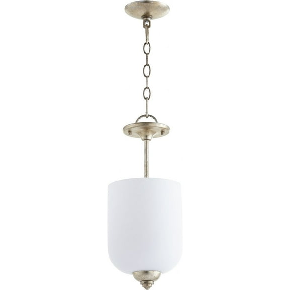 Quorum Lighting Richmond 3-Light Pendant, Aged Silver Leaf, 8W x 17H, Dry Rated