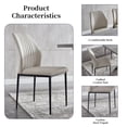 thumbnail image 3 of Zerifevni 46.4" Round Dining Table Set, Mid Century Modern Round Dining Table for 4-6 Person, w/Steel Legs, Coffee Table for Kitchen Dining Room, Office, Save Space (1 Round Table with 4 White Chairs), 3 of 4