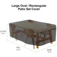 thumbnail image 2 of Outdoor Furniture Covers Waterproof, 420D 79x63x27.5 inch Covers for Patio Table Chairs Set Rectangular/Oval, 2 of 5