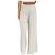 thumbnail image 1 of Pantalones boho de mujer con pierna ancha, cintura alta y fruncido - Cintura elástica, ligeros, pantalones informales de playa, 1 of 8