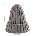 thumbnail image 4 of Sonducket Sombrero Unisex mezclas de algodón sólido cálido HIP HOP sombreros de punto hombres gorras de invierno mujeres Skullies gorros para Sombreros gris púrpura Sonducket AP000123-08, 4 of 6
