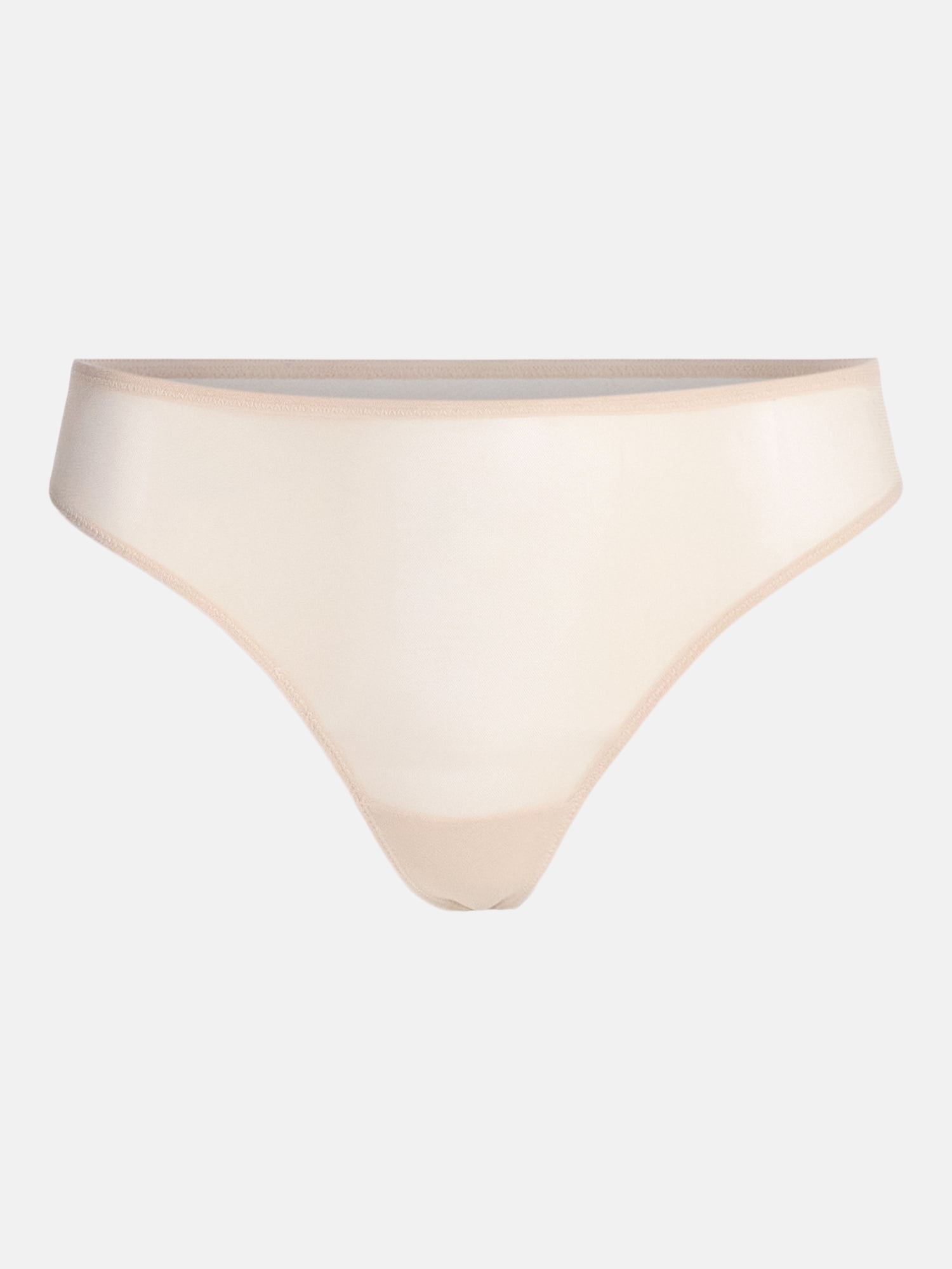 Joyspun Women's Lace and Mesh Thong Panties, 3-Pack, Sizes XS-XXXL