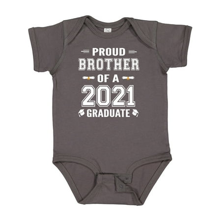 

Inktastic Class of 2021 Proud Brother of a Graduate Gift Baby Boy Bodysuit