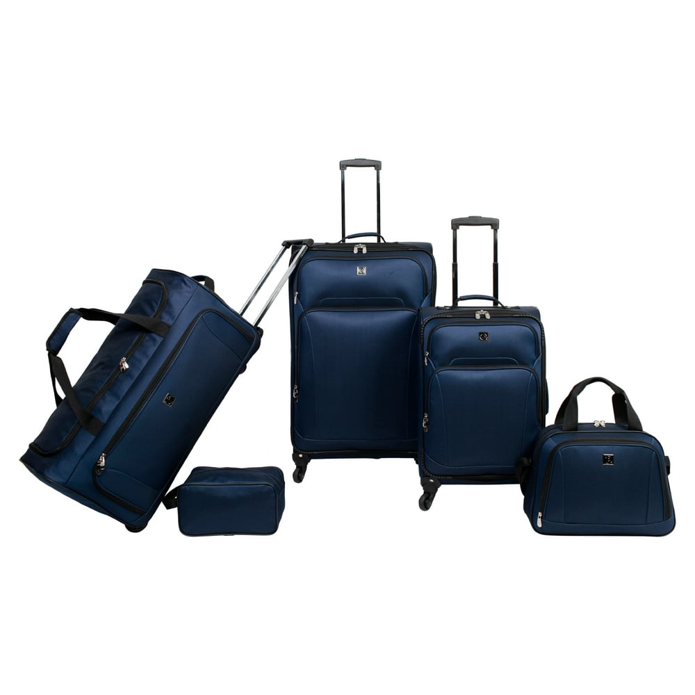 Protege - Protege 5-Piece Spinner Luggage Set, Navy - Walmart.com ...