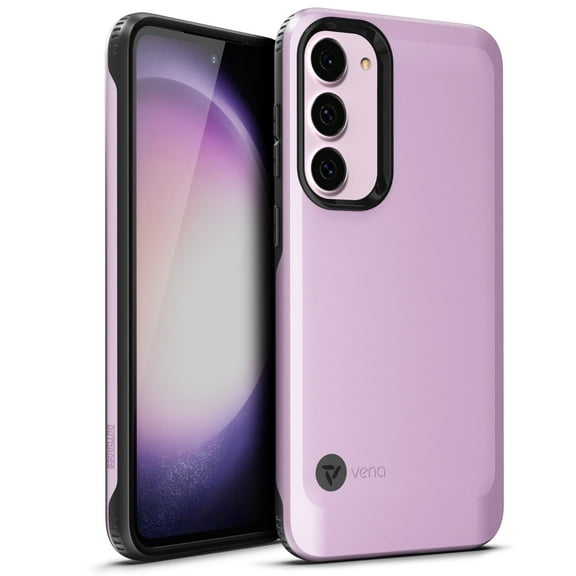 Vena Outcross for Samsung Galaxy S23 Plus Case (2023), Military Grade Drop Protection, Dual Layer Phone Case - Lavender Purple/Black