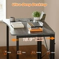 thumbnail image 4 of Folding Desk for Small Spaces, 31.5 Inch Foldable Computer Table, for Home Office, Study, Bedroom, Dorm, Space Saving, Small Writing Work Office Computer Desk, Easy to Fold, Grey, 4 of 9