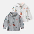 thumbnail image 5 of WUANDIXFA Dress Shirt for Boys Toddler Boy's Polo Shirts Long Sleeve Casual Polo Shirt Comfortable Daily Pullover Tshirt,White,5-6 Years, 5 of 9