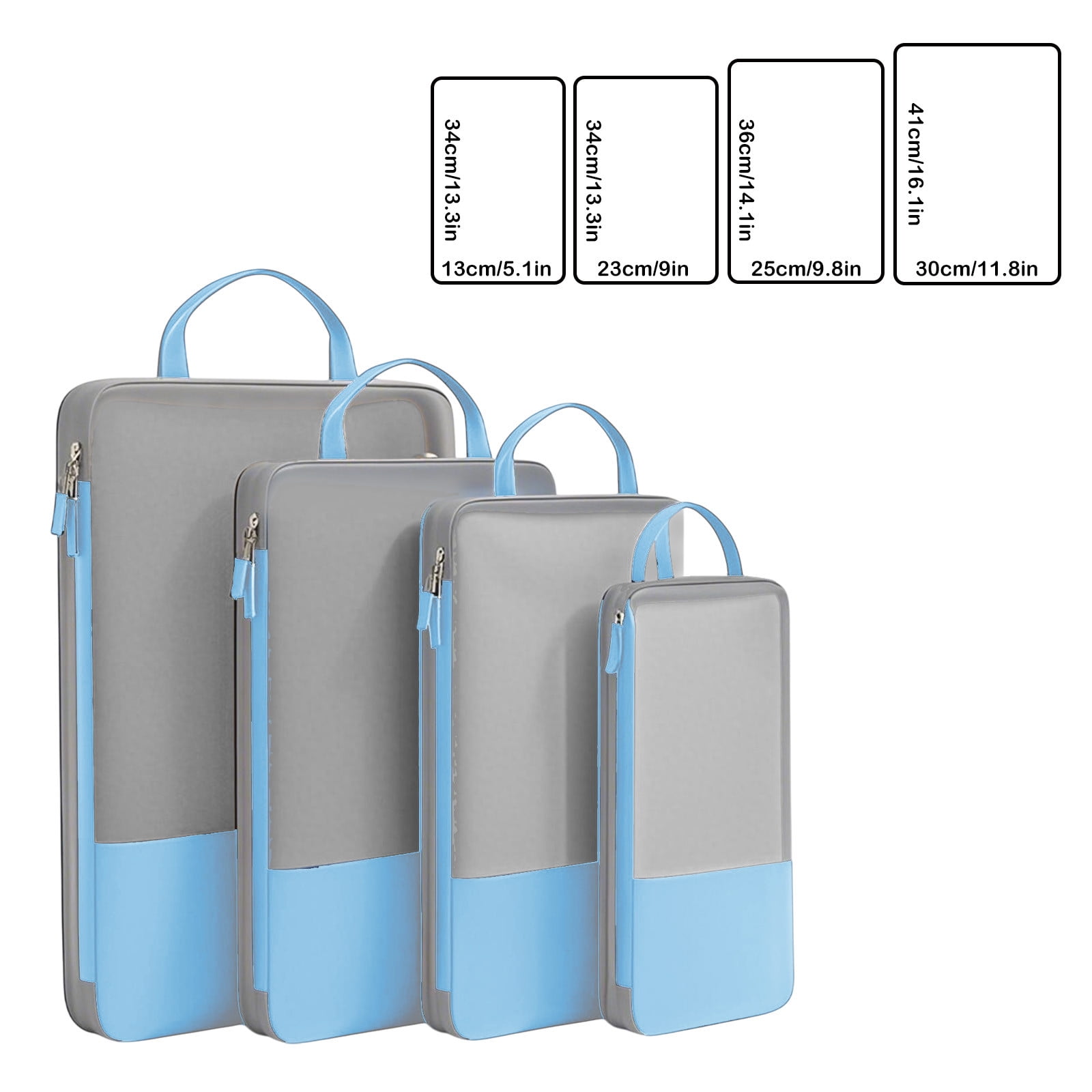 Hxlamzoo 4-Piece Compression Packing Cubes Set: Space-Saving Travel Organizers with Lightweight Mesh for Effortless Luggage Packing