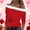 #0139-Red, variant on Uootdi Off The Shoulder Long Sleeve Shirts for Women FuzzyTrim Collar Love Heart Print Graphic Sweatshirt Casual Holiday Tops Gift