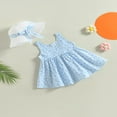 thumbnail image 3 of Bébé Filles Princesse Robe Mignonne Bowknot Robe Douce avec Chapeau, 3 of 9